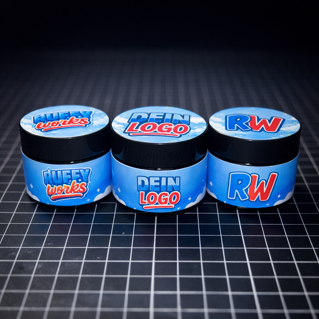 Personalisierter 50 ml UV-Glasbehälter aus Braunglas – Luftdicht & Bedruckt