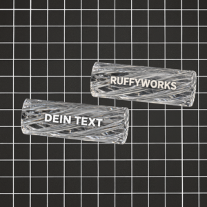Gravierter Glasfilter 8 mm aus Borosilikatglas
