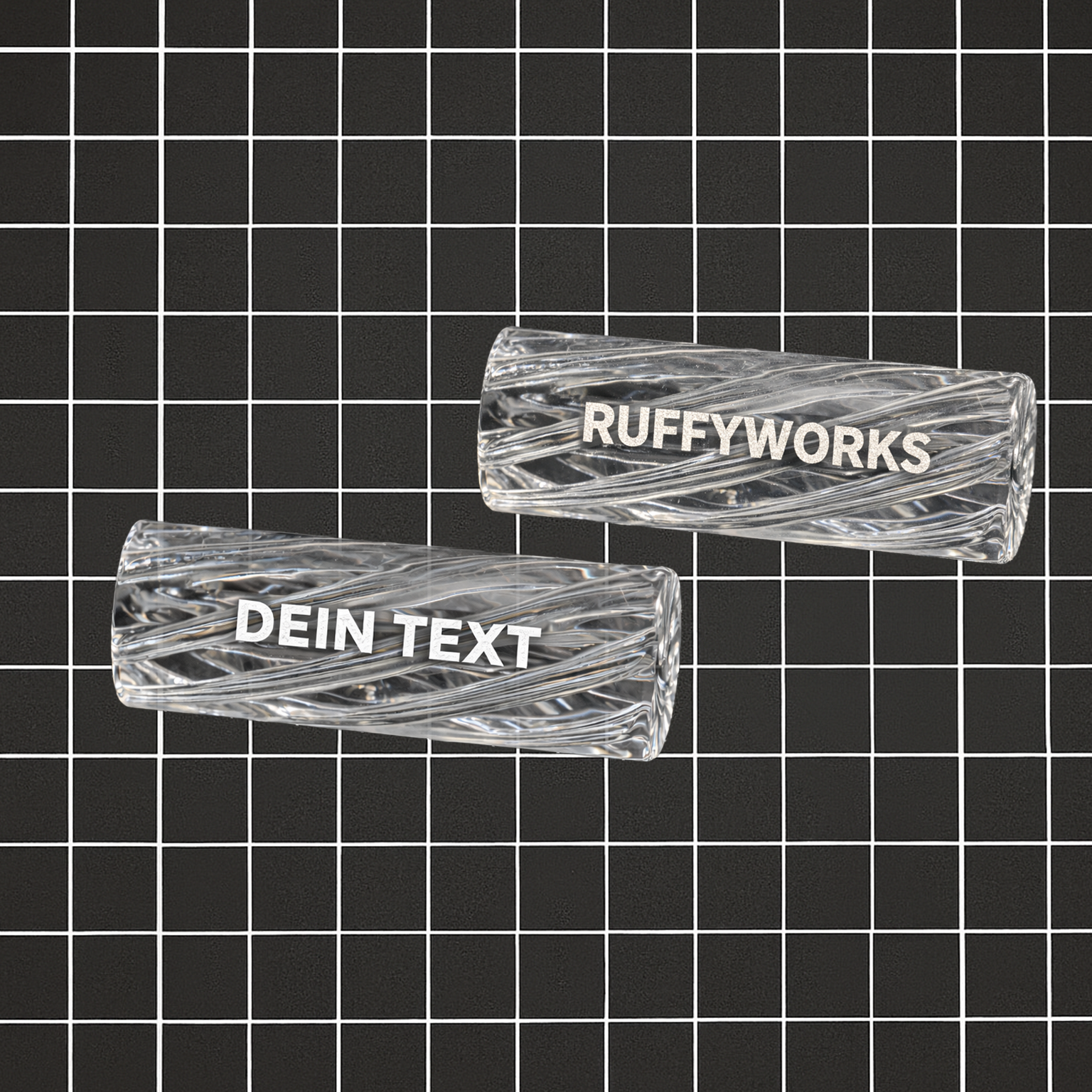 Gravierter Glasfilter 8 mm aus Borosilikatglas
