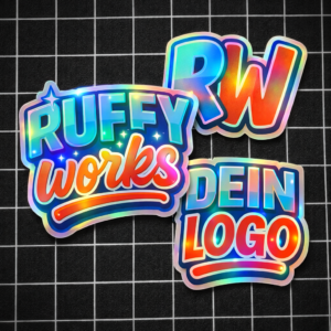 Holografischer Vinyl-Sticker – wetterfest & hochwertig