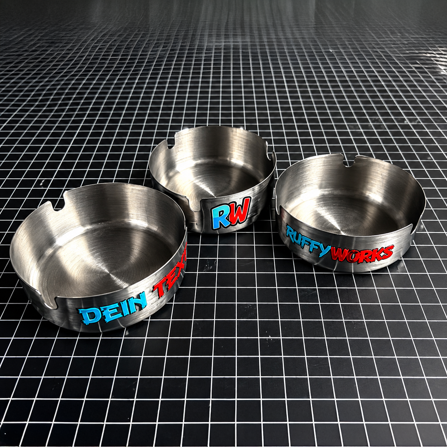 Personalisierter Metall-Aschenbecher – Druck oder Gravur